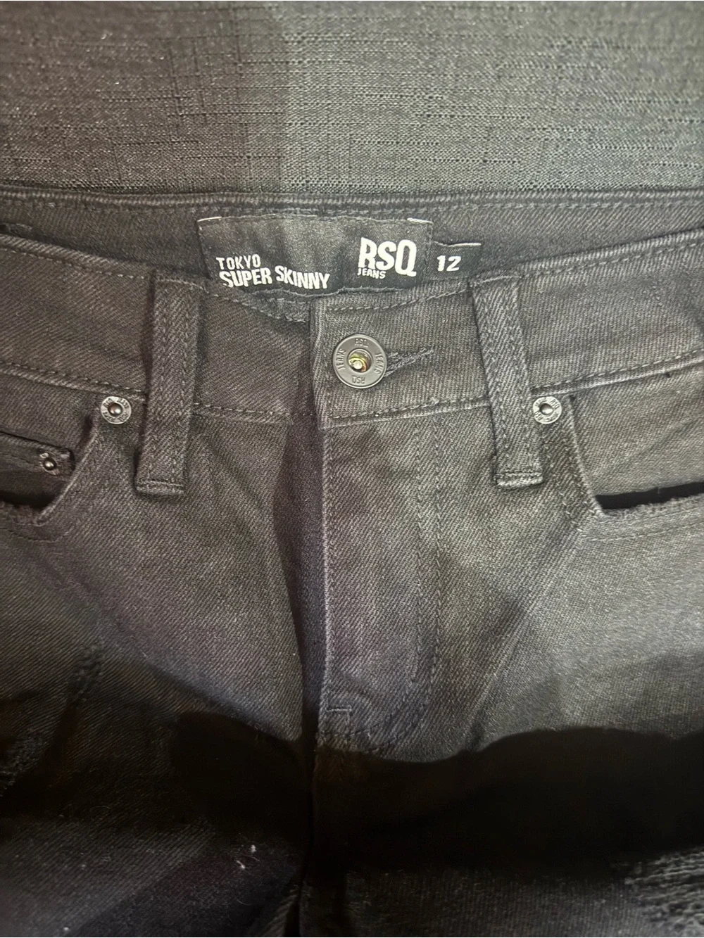 RSQ Black Ripped Skinny Jeans